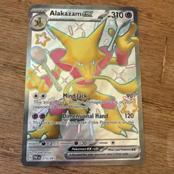 Pokemon Cards Alakazam ex 215/091 Paldean Fates Shiny Ultra Rare NM - Image 1