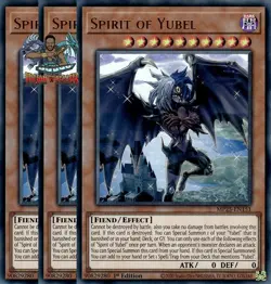 Yugioh! 3x Spirit of Yubel MP25-EN151 Ultra Rare 1st Ed NM - Image 1