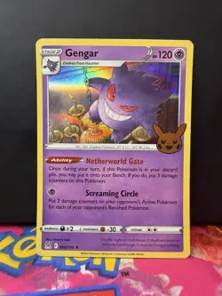 Gengar 066/196 Holo SWSH Lost Origin Trick or Trade Pokemon TCG NM 2022 - Image 1