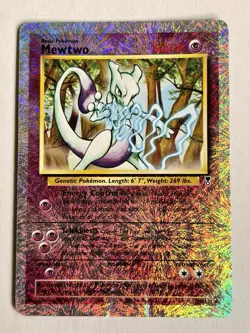 Pokemon Mewtwo Legendary Collection 29/110 Reverse Holo Rare 2002 TCG Creased - Image 1
