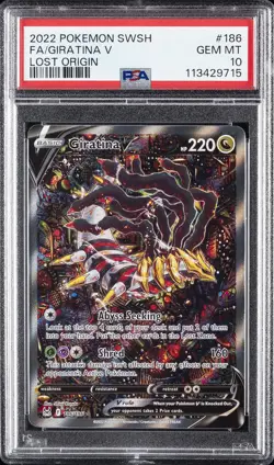 2022 POKEMON SWORD & SHIELD LOST ORIGIN #186 FULL ART/GIRATINA V PSA 10 - Image 1