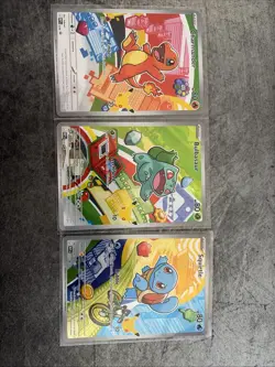Pokemon First Partner Illustration Collection Series 1 Kanto Gen 1 Starters Set - Image 1