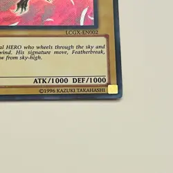 Yugioh Elemental HERO Avian LCGX-EN002 Secret Rare 1st Edition VLP TCG CCG Holo - Image 4