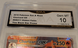 GMA 10 Mint 2019 Pokemon Sun & Moon CHARIZARD GX SM211 Promo Hidden Fates - Image 2