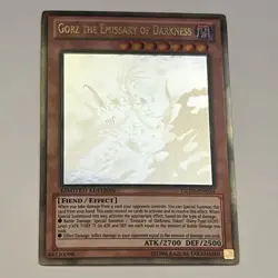 Yugioh Gorz the Emissary of Darkness Ghost Rare Limited Edition GLD5-EN024 Gold - Image 1