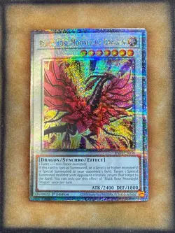 Yugioh Black Rose Moonlight Dragon RA03-EN038 Quarter Century Rare 1st Ed NM - Image 1