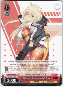 Weiss Schwarz : "Miracle of Makeshifts" Tove GODDESS OF VICTORY: NIKKE S117-E074 - Image 1