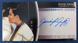 Skybox Star Trek Insurrection Jennifer Tung as Starfleet Ensign A-8 Auto 1998 NM - Image 1