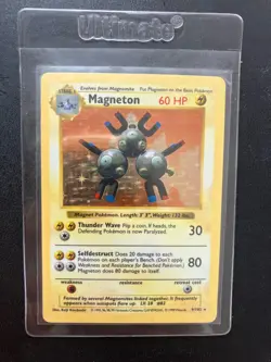 Magneton Base Set Holo Rare 9/102 WOTC Vintage Pokemon Card NM 1999 - Image 1