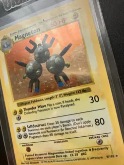 Magneton Base Set Holo Rare 9/102 WOTC Vintage Pokemon Card NM 1999 - Image 3