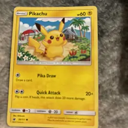 Pikachu Pokemon Card 307/111 Quick Attack Pika Draw - Image 1