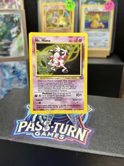 Pokemon TCG Jungle Mr. Mime Card 6/64 Unlimited Edition Holo Rare WOTC-LP - Image 1