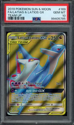 Pokemon Latias & Latios GX 2019 S&M Team Up #169 PSA 10 Gem Mint - Image 1