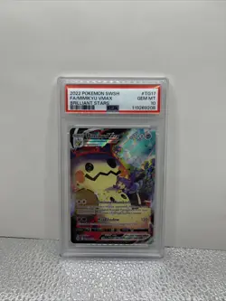 2022 POKEMON SWORD & SHIELD BRILLIANT STARS #TG17 FULL ART/MIMIKYU VMAX PSA 10 - Image 1