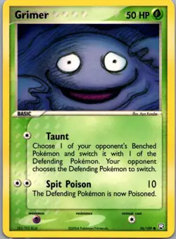 Grimer 56/109 Common Team Rocket Returns Pokemon Lightly Played - Image 1