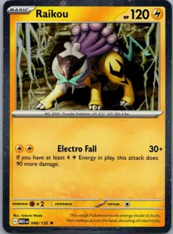 Raikou 048/132 Rare Mega Evolution Pokemon (Cosmos Holo) Near Mint - Image 1