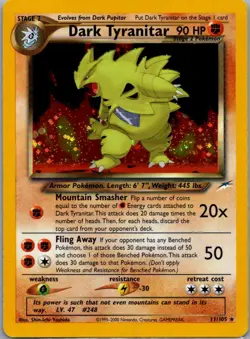 Dark Tyranitar 11/105 Holo Rare Neo Destiny Pokemon Unlimited Holo MP - Image 1