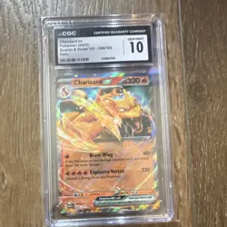 Pokemon TCG Charizard ex CGC 10 Double Rare Holo 006/165 Scarlet & Violet 151 - Image 1