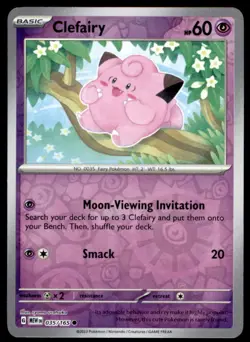 Clefairy 035/165 Common 151 Pokemon Reverse Holo Near Mint - Image 1