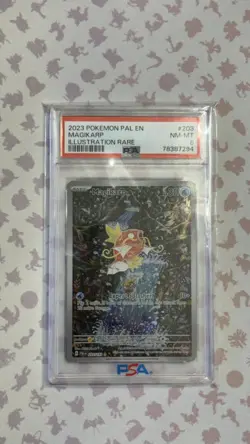 2023 POKEMON PAL EN-PALDEA EVOLVED ILLUSTRATION RARE #203 MAGIKARP PSA 8 - Image 2