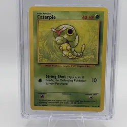 Pokemon TCG Caterpie 045/102 Base Set Regular Common CGC 6 English (1999) - Image 2