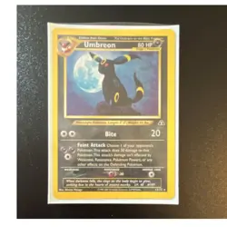 Pokemon Umbreon Neo Discovery 13/75 Holo Rare Unlimited 80 HP English - Image 2