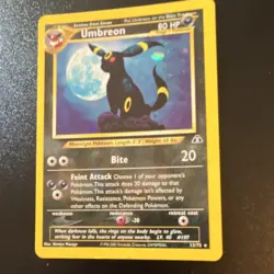 Pokemon Umbreon Neo Discovery 13/75 Holo Rare Unlimited 80 HP English - Image 3