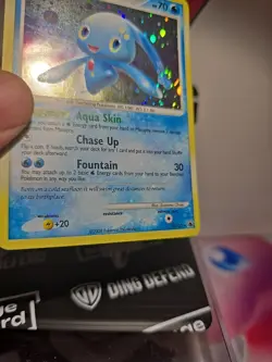 Manaphy Majestic Dawn 8/100 Light Holo Bleed Rare LP Half SwirlU Pokemon TCG - Image 3