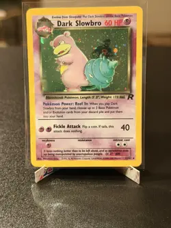 Pokemon Dark Slowbro 12/82 Team Rocket Holo Rare WOTC 2000 - Image 1