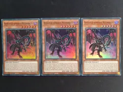3x Yu-Gi-Oh! DUNE-DE095 Rotaugiger schwarzer Meteordrache Super Rare NM 1st Ed - Image 1