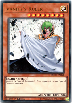 Vanity's Ruler - DUOV-EN061 - Ultra Rare - 1st Edition Yugioh - Image 1