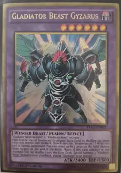 YuGiOh Gladiator Beast Gyzarus Gold Rare 1st Edition PGL2-EN079 - Image 1