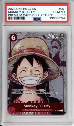 PSA 10 Monkey D.Luffy One Piece Premium Card Collection 25th Edition Holo #001 - Image 1