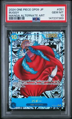 Buggy 051 Manga Alternate Art One Piece Japanese PSA 10 - Image 1