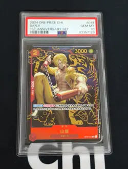 Chinese One Piece 2024 Chinese 1st Anniversary Set Sanji OP01-013 PSA 10 - Image 1