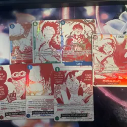 One Piece OP13 3rd Anniversary Treasure Pack Campaign Promo Set Of 7 - English - Image 1