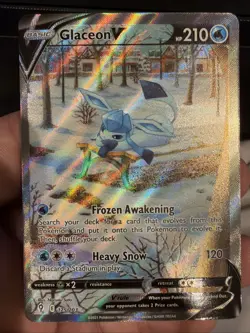 Pokemon TCG Glaceon v Alt Art Evolving Skies 175/203 Ultra Rare Card NM - Image 1