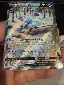 Pokemon TCG Glaceon v Alt Art Evolving Skies 175/203 Ultra Rare Card NM - Image 2