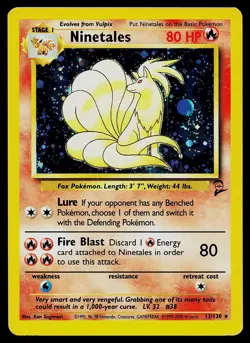 Pokemon Card - Ninetales Base Set 2 13/130 Holo Rare - Image 1