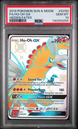 Ho-Oh GX SV50/SV94 - Hidden Fates - Graded PSA 10 GEM MT Pokemon Card - Image 1