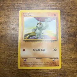 Machop 52/102 Common Non-Holo Spanish Base Set Set Pokemon Card LP - Image 1