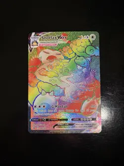 Pokemon Snorlax VMAX Secret Rare Holo 206/202 Sword & Shield English 340 HP Card - Image 1
