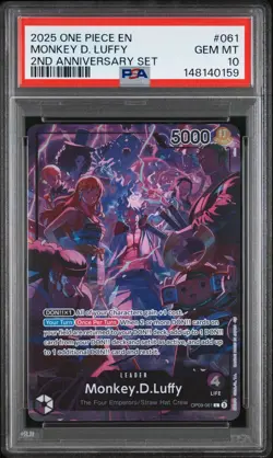 One Piece TCG 2nd Anniversary English PSA 10 SEQUENTIAL SET - Full 8 Card Run - Image 2