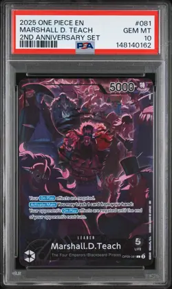 One Piece TCG 2nd Anniversary English PSA 10 SEQUENTIAL SET - Full 8 Card Run - Image 4