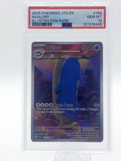Pokemon TCG Wailord 162/159 Journey Together Illustration Rare Card PSA 10 - Image 1