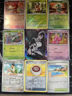 Rare Sexy Anime Waifu Card and 8 Holographic pokemon cards - Image 1