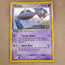 Metang 40/107 EX Deoxys Reverse Holo Stamped Pokemon Card LP Lightly Played - Image 1