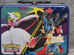 Pokemon Tcg Collector Chest Fall Mega Lunch Box Tin Empty Kids +20 Cards - Image 2