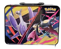 Pokemon Tcg Collector Chest Fall Mega Lunch Box Tin Empty Kids +20 Cards - Image 4