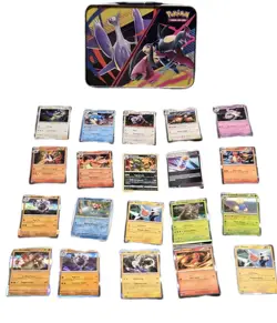 Pokemon Tcg Collector Chest Fall Mega Lunch Box Tin Empty Kids +20 Cards - Image 5